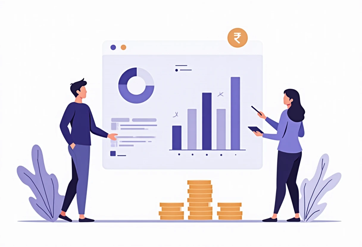 Loan comparison dashboard illustration
