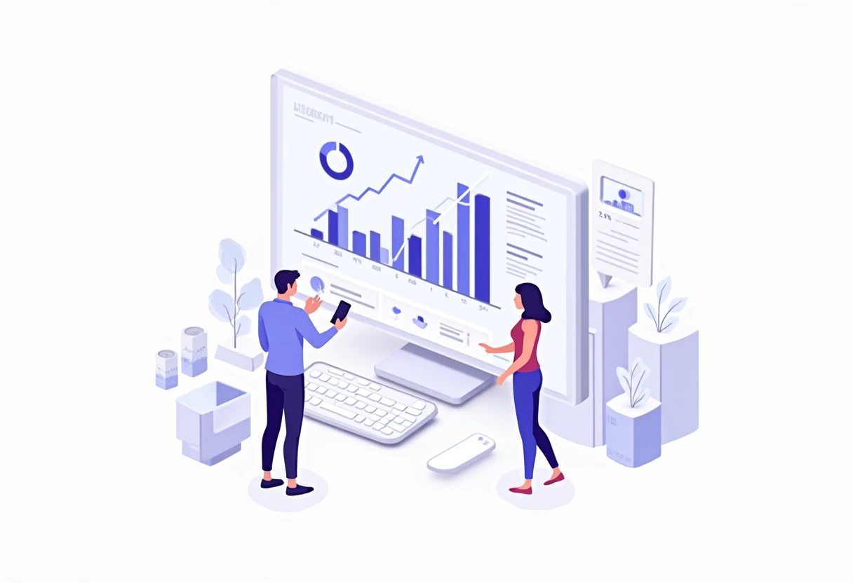 Loan comparison dashboard illustration
