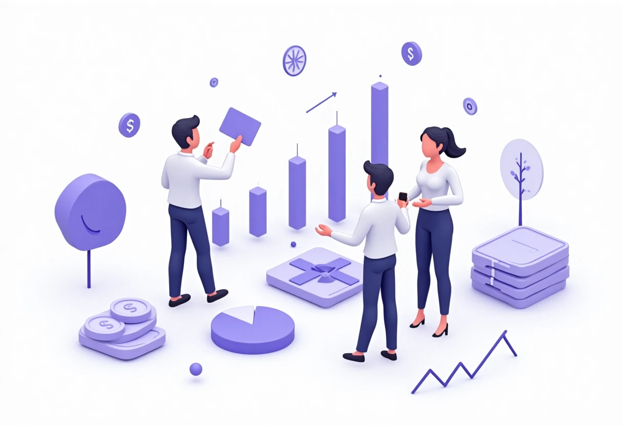 Financial data illustration