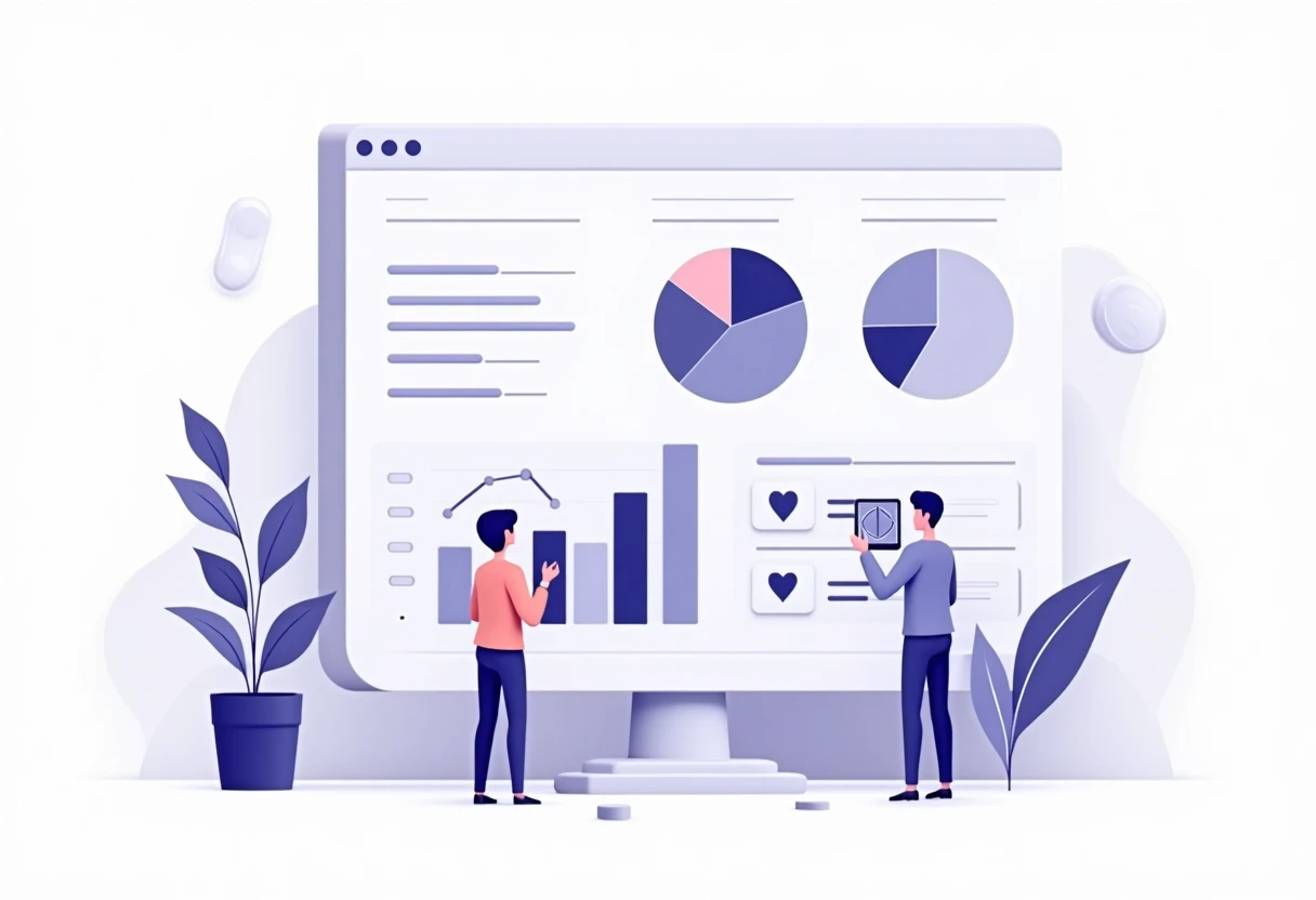 Loan comparison dashboard illustration
