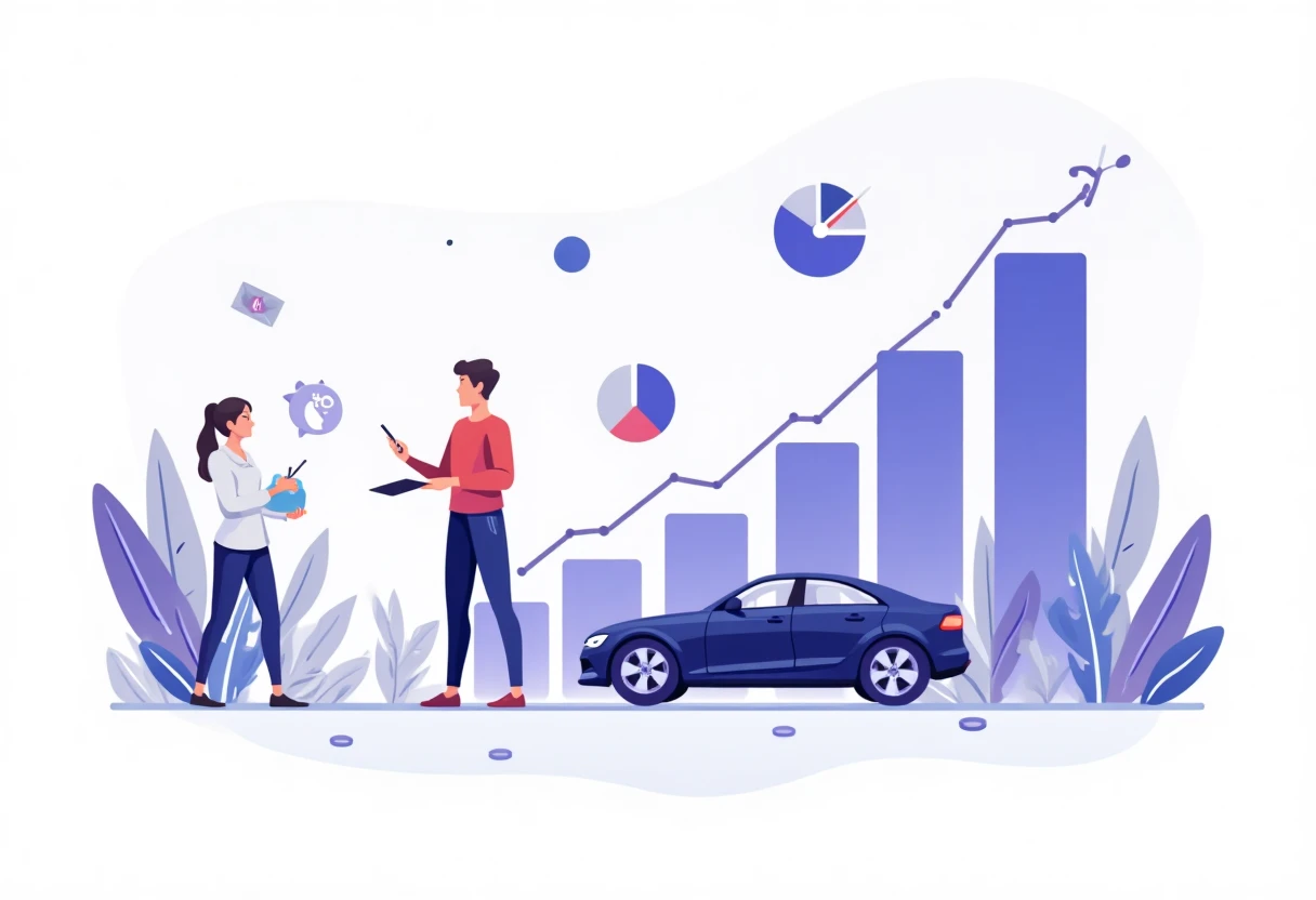 Car loan comparison illustration