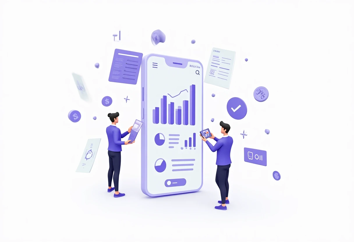 Fintech loan application illustration