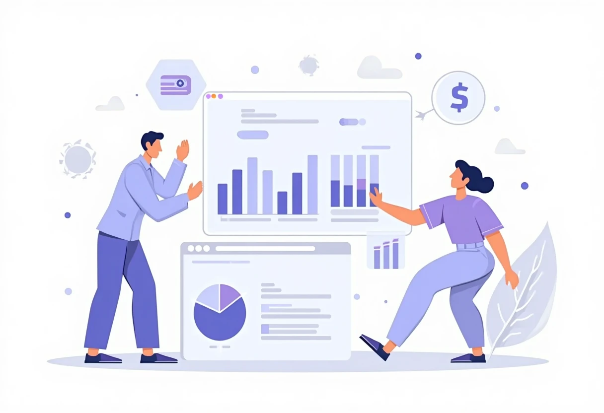 Loan comparison dashboard illustration
