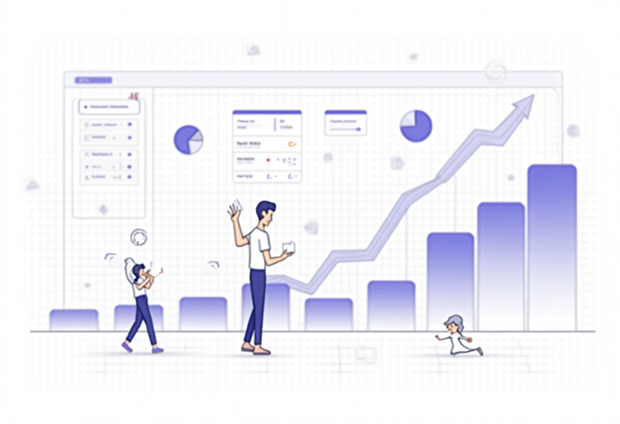 Loan comparison dashboard illustration